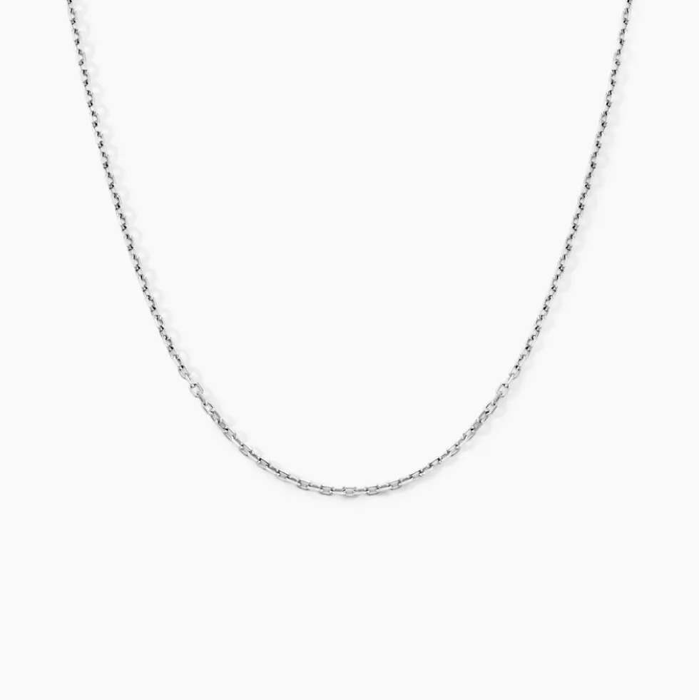Chaîne Igoa Maille Forçat Diamantee Or Blanc