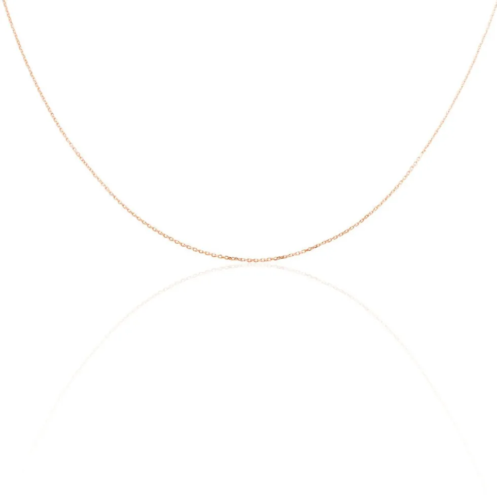 Chaîne Igoa Maille Forçat Diamantee Or Rose