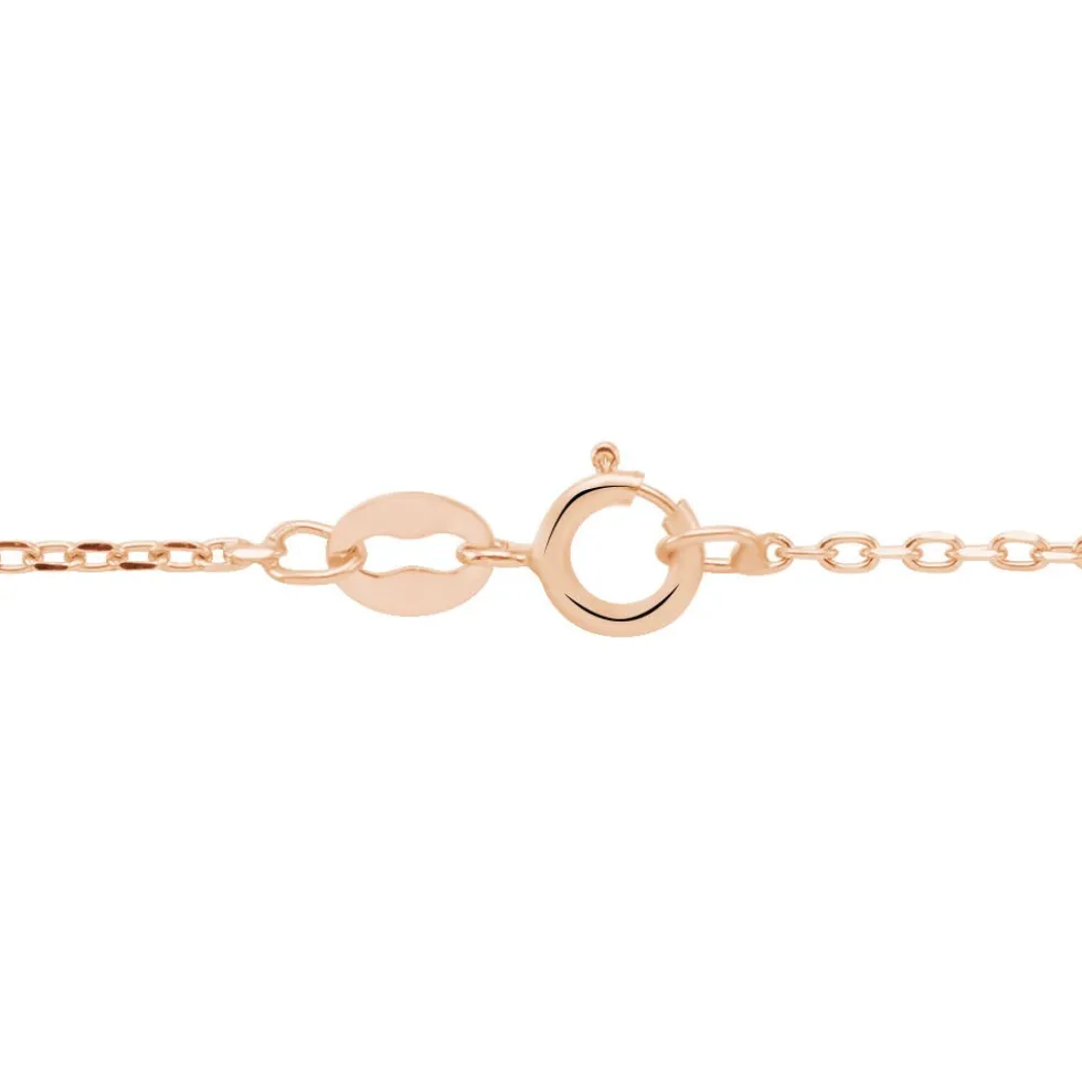 Chaîne Igoa Maille Forçat Diamantee Or Rose