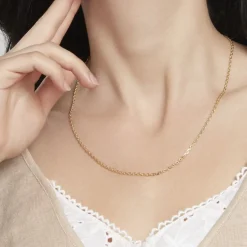 Chaîne Maille Forçat Diamantée Or Jaune