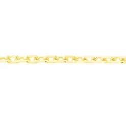 Chaîne Maille Forçat Diamantée Or Jaune