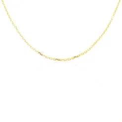 Chaîne Maille Forçat Diamantée Or Jaune