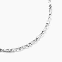 Chaîne Anilo Maille Alternée Argent Blanc