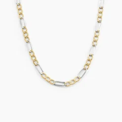 Chaîne Cameo Maille Alternee 1/3 Or Bicolore