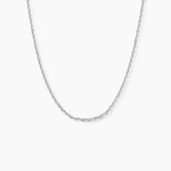 Chaîne Claudine Maille Forçat Argent Blanc
