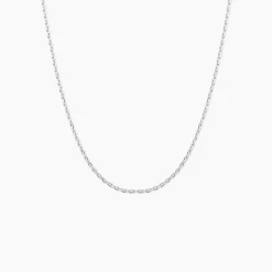 Chaîne Claudine Maille Forçat Argent Blanc