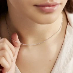 Chaîne Claudine Maille Forçat Argent Blanc