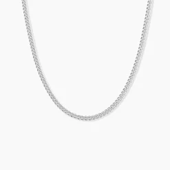 Chaîne Clementine Argent Blanc