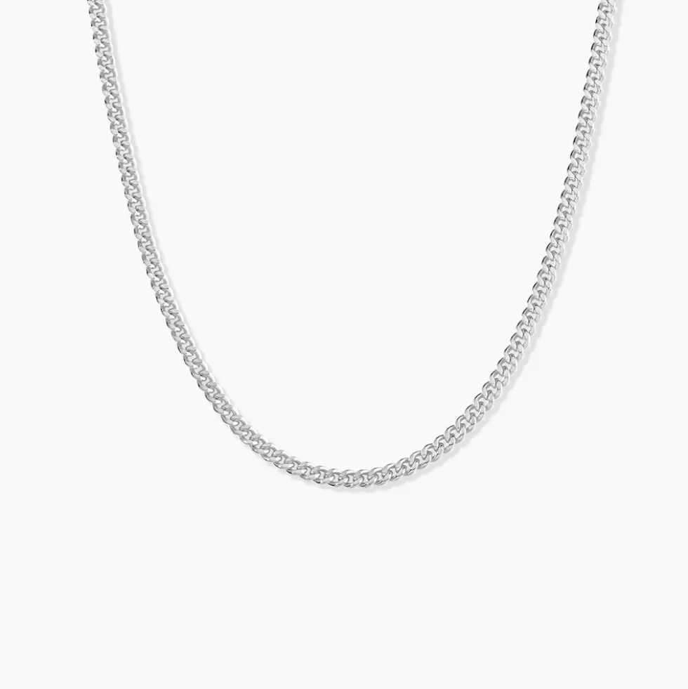 Chaîne Clementine Argent Blanc