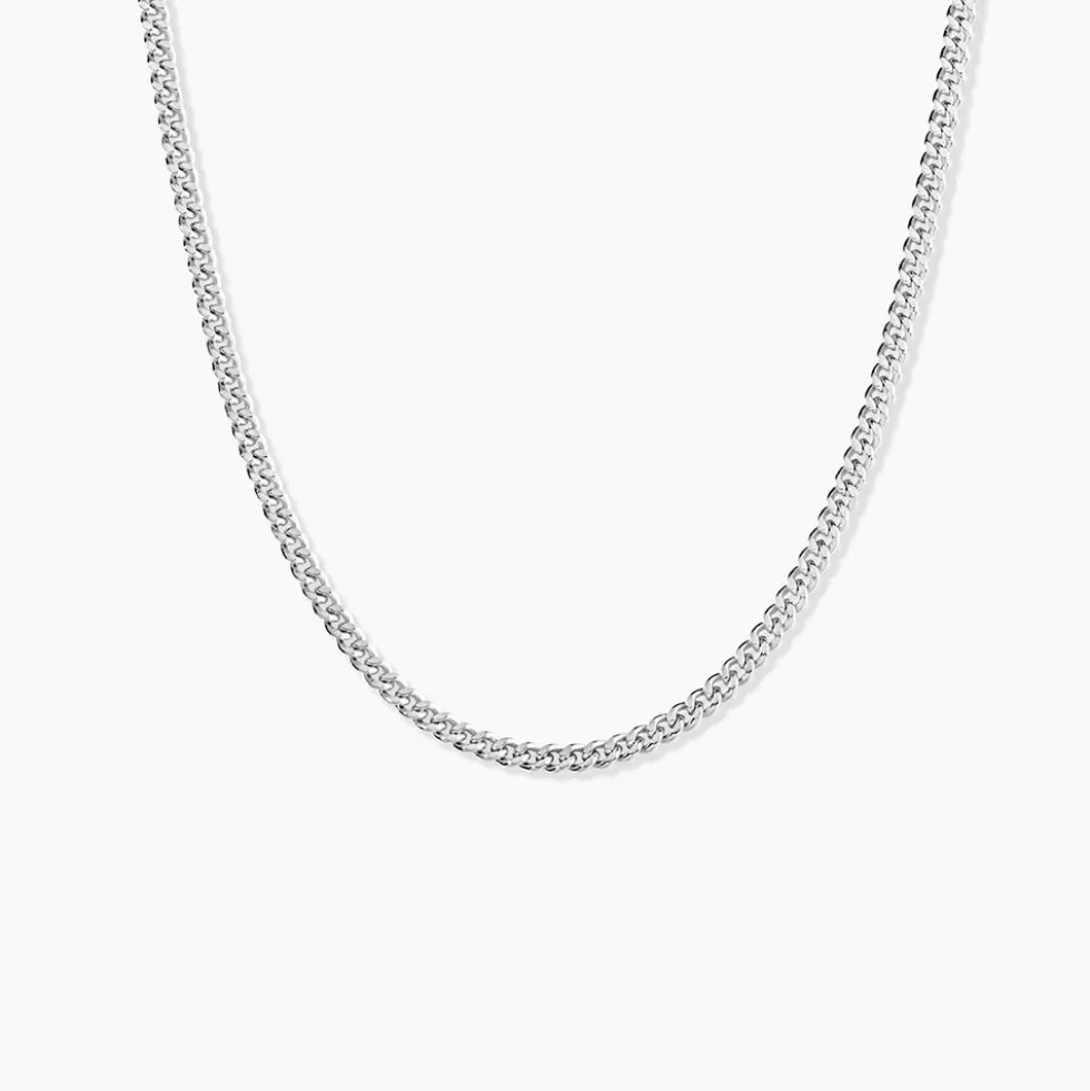 Chaîne Clementine Argent Blanc
