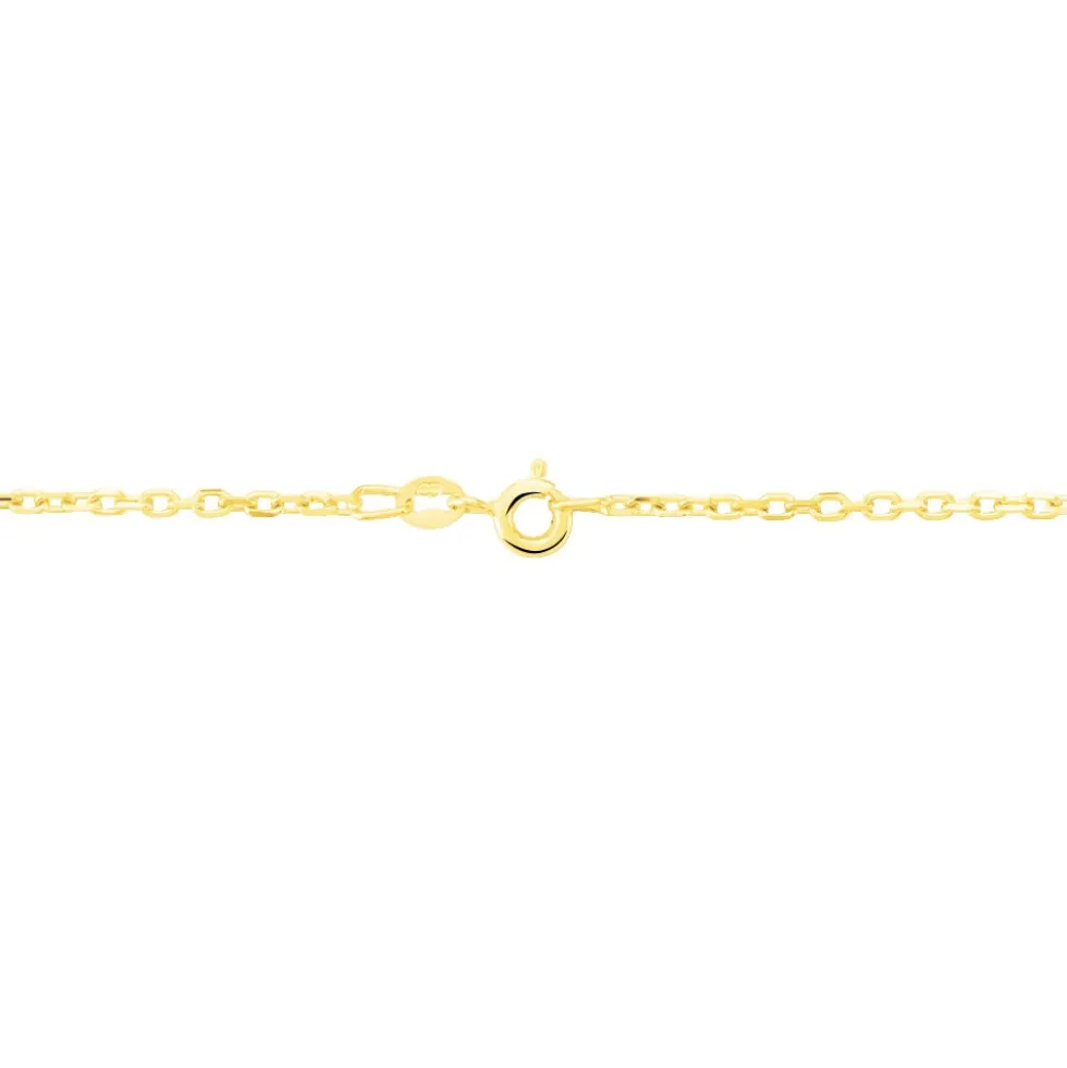 Chaîne Faneliaae Maille Forçat Diamantée Or Jaune