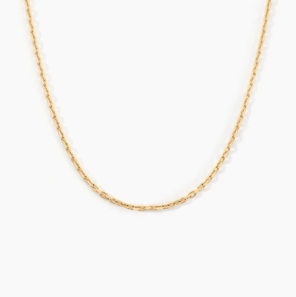 Chaîne Faneliaae Maille Forçat Diamantée Or Jaune