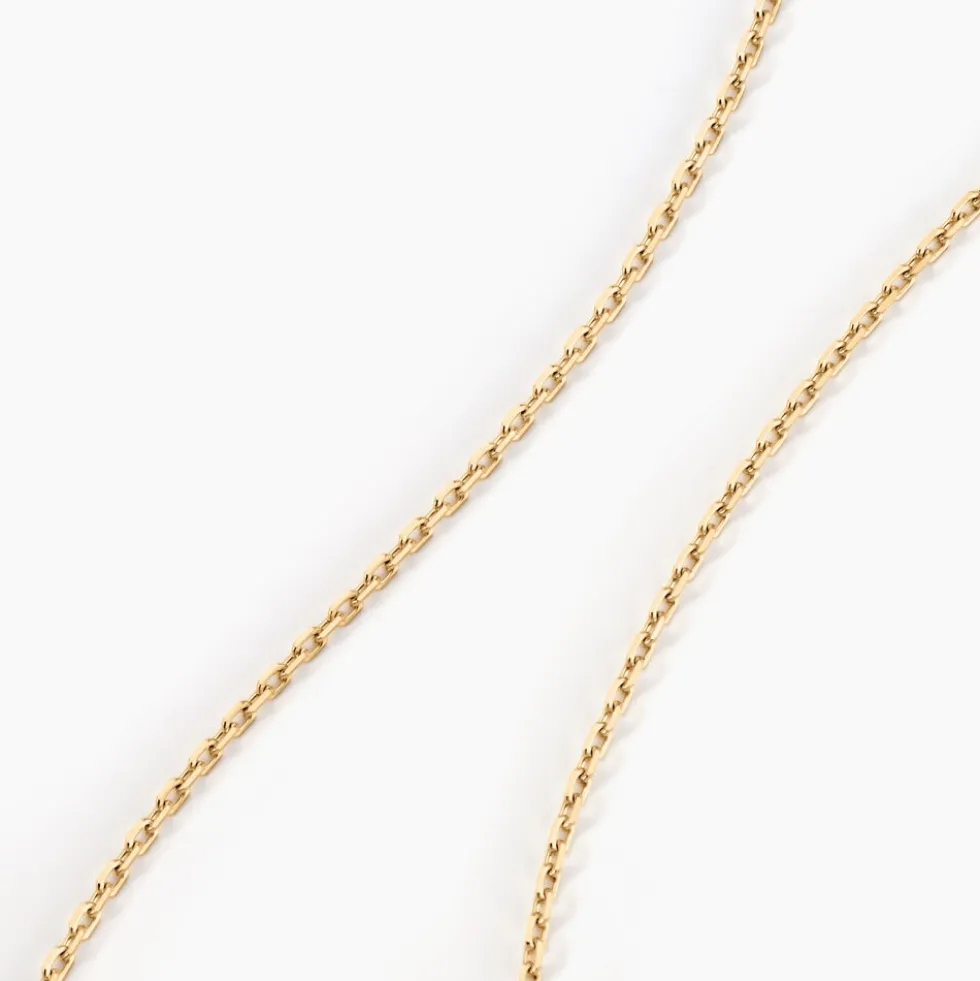 Chaîne Faneliaae Maille Forçat Diamantée Or Jaune