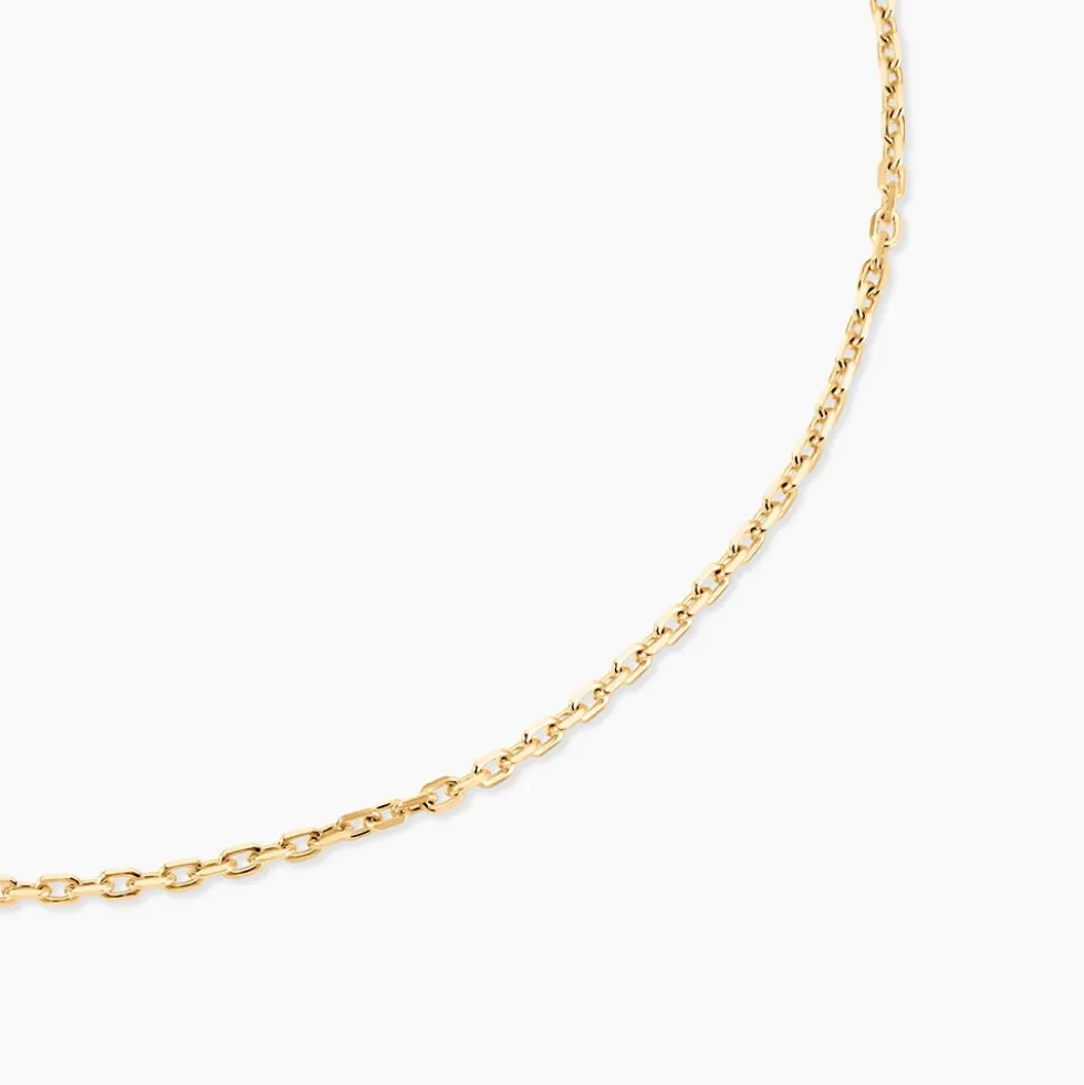 Chaîne Igoa Maille Forçat Diamantee Or Jaune