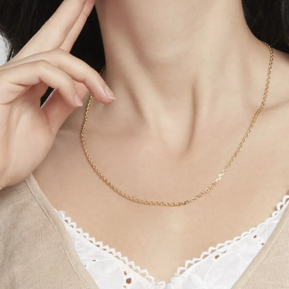 Chaîne Igoa Maille Forçat Diamantee Or Jaune