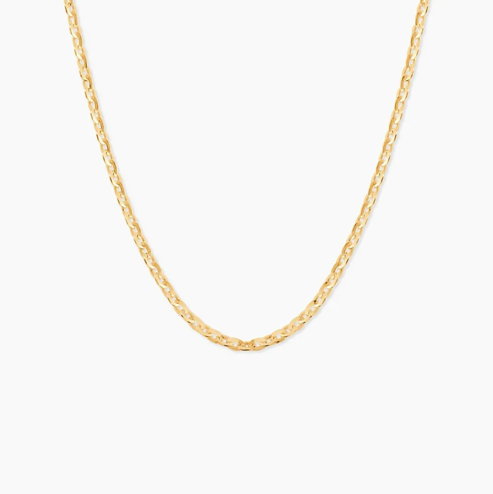 Chaîne Igoa Maille Forçat Diamantee Or Jaune