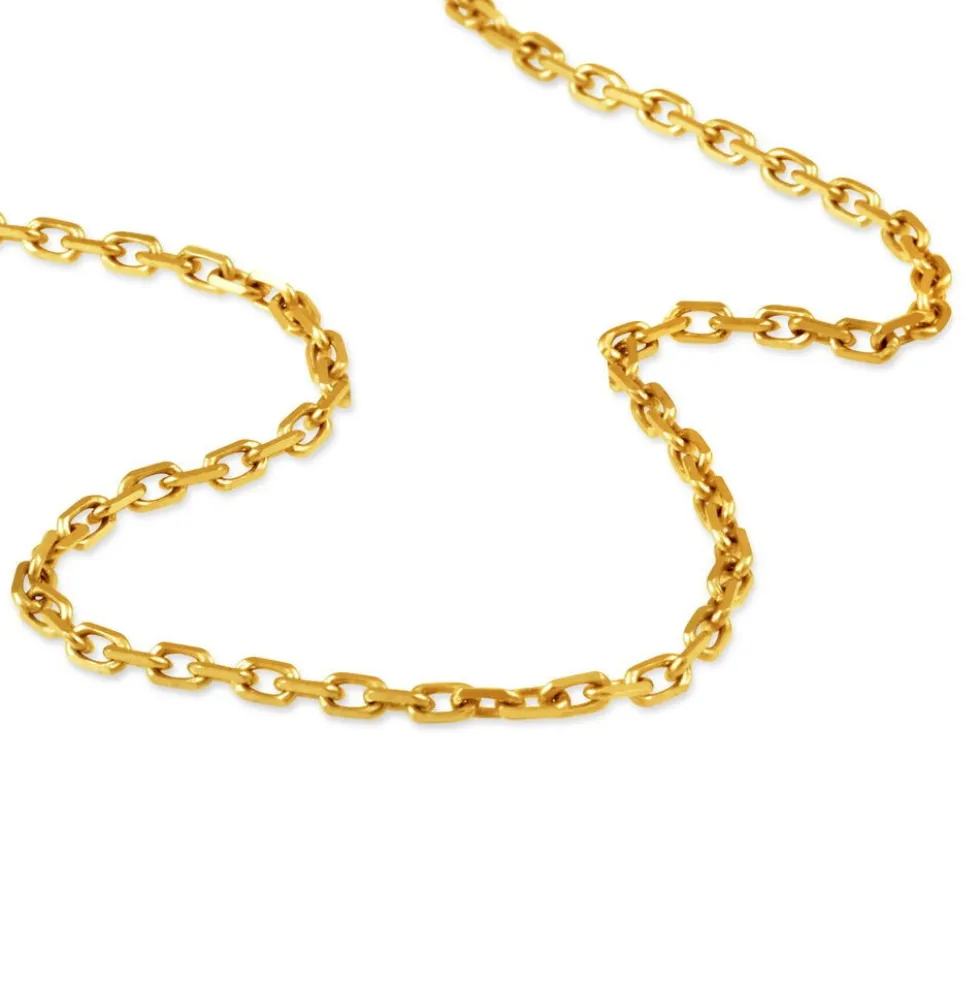 Chaîne Igoa Maille Forçat Diamantee Or Jaune