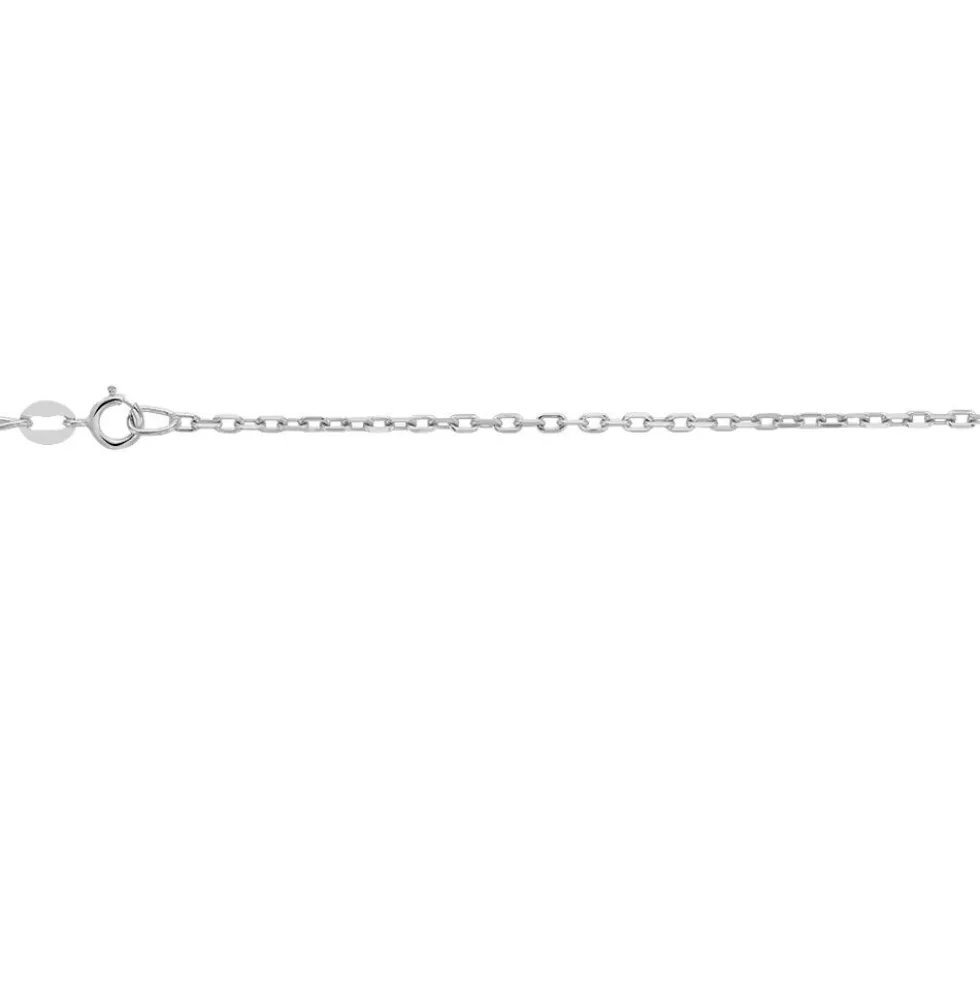 Chaîne Igoa Maille Forçat Diamantee Or Blanc