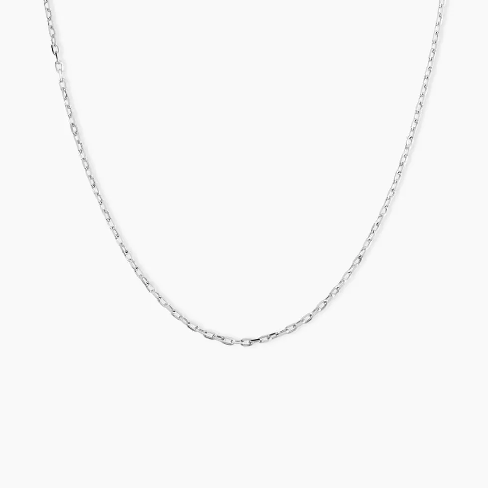 Chaîne Igoa Maille Forçat Diamantee Or Blanc