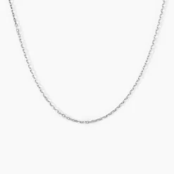 Chaîne Igoa Maille Forçat Diamantee Or Blanc