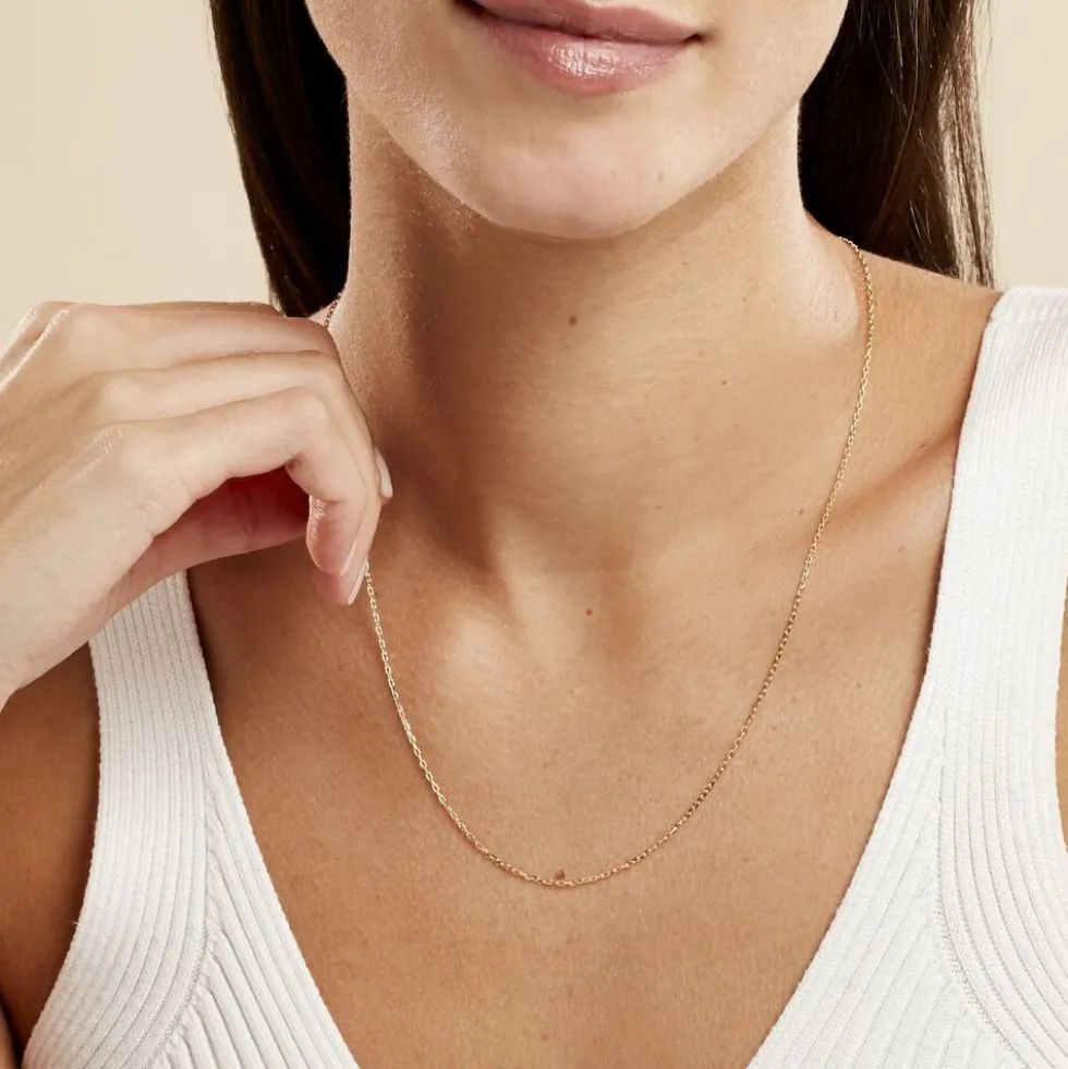 Chaîne Igoa Maille Forçat Diamantee Or Jaune