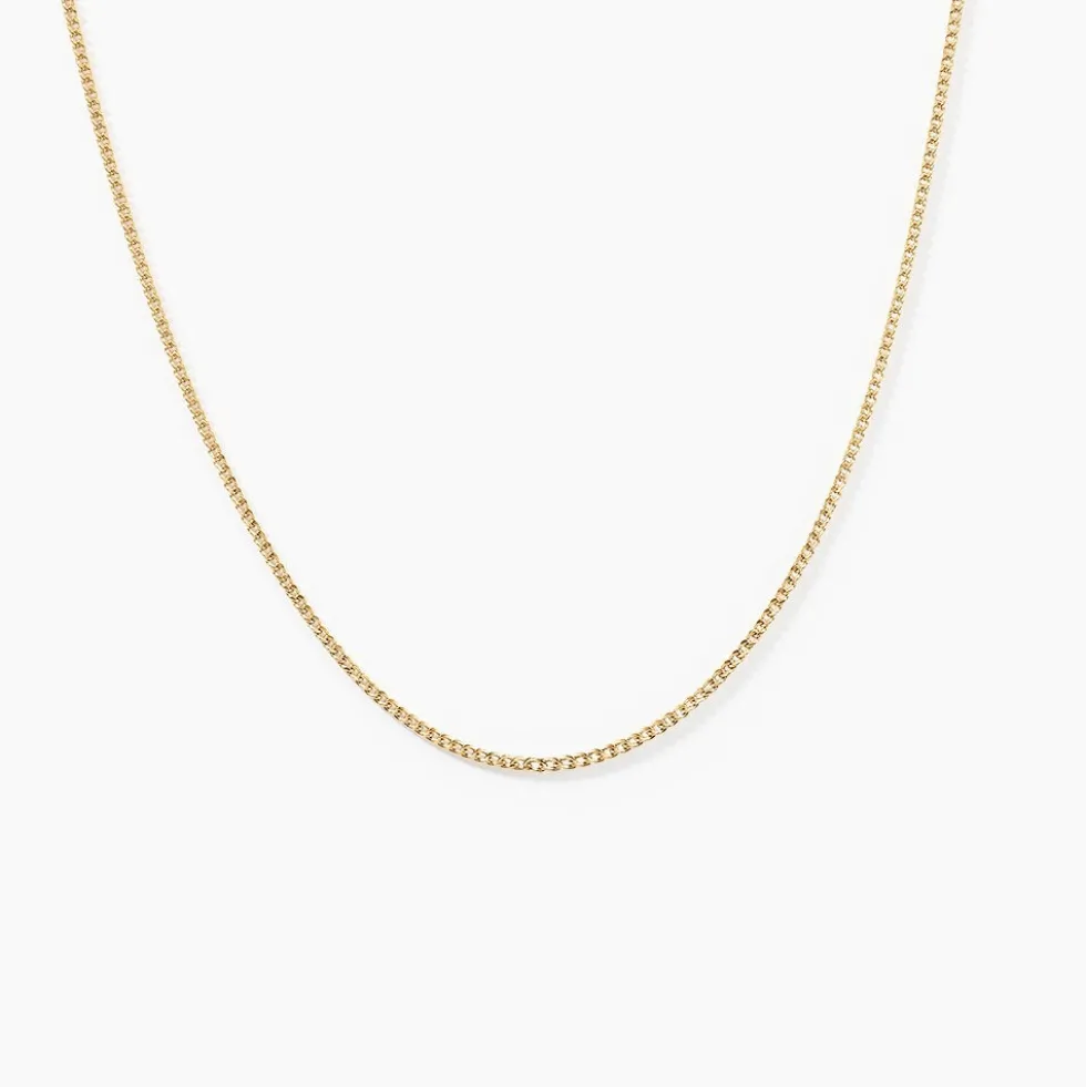 Chaîne Ixia Maille Gourmette Diamantee Or Jaune