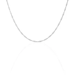 Chaîne Leliana Maille Singapour Or Blanc