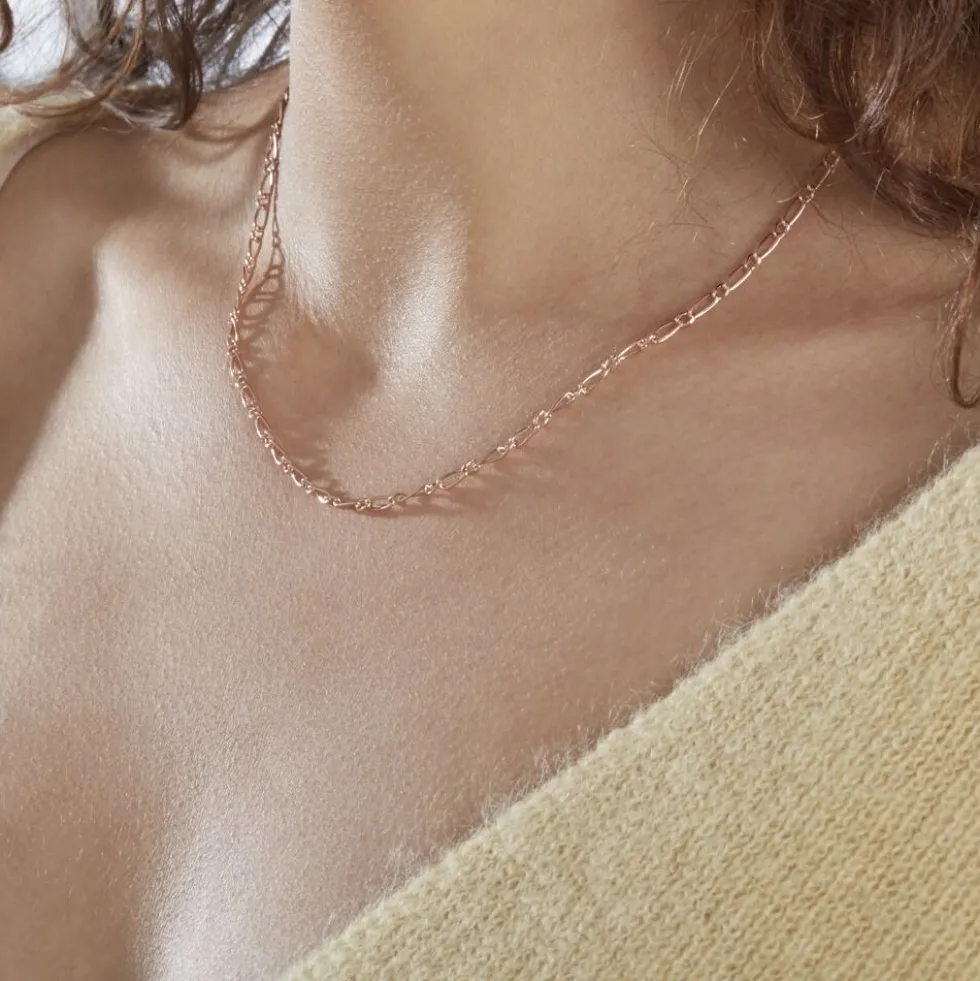 Chaîne Ophelio Maille Alternee 1/1 Or Rose