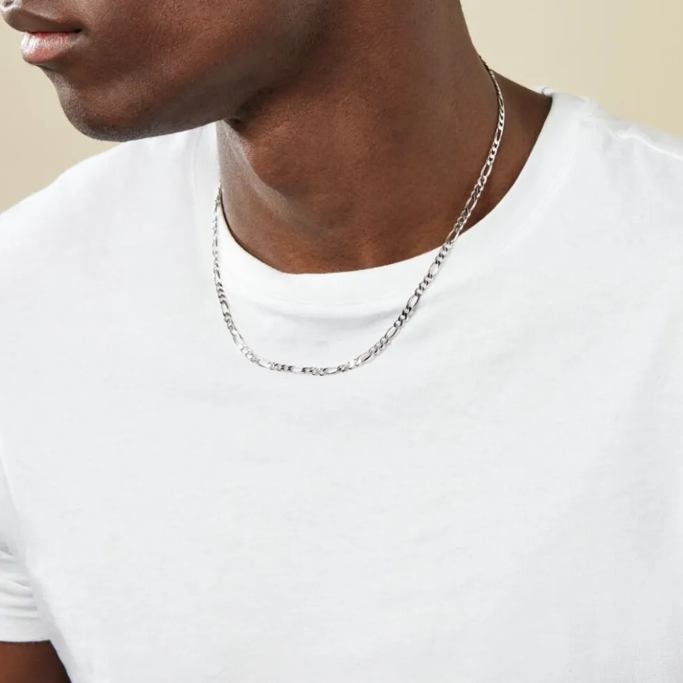 Chaîne Vivian Maille Alternee 1/3 Argent Blanc
