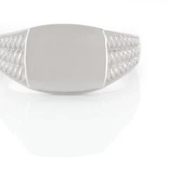 Chevalière Argent Blanc Charites