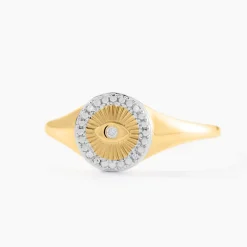 Chevalière Arik Or Jaune Diamant