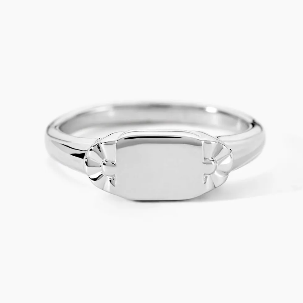 Chevalière Darian Argent Blanc