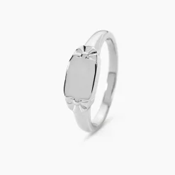 Chevalière Darian Argent Blanc