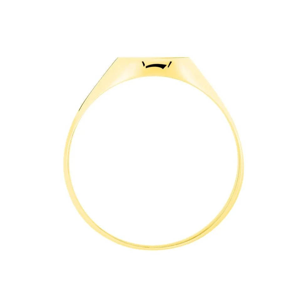 Chevalière Deimos Ovale Diamantee Soleil Or Jaune