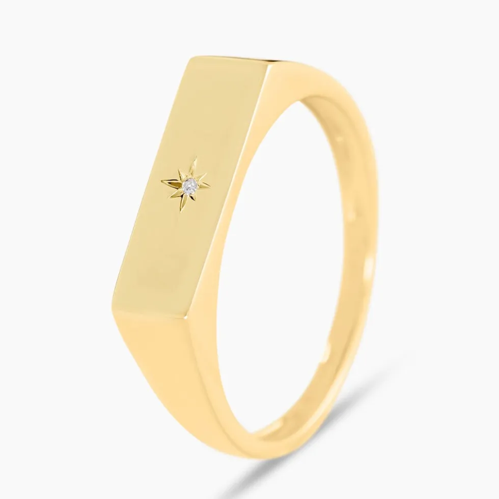 Chevalière Dulcibella Or Jaune Diamant