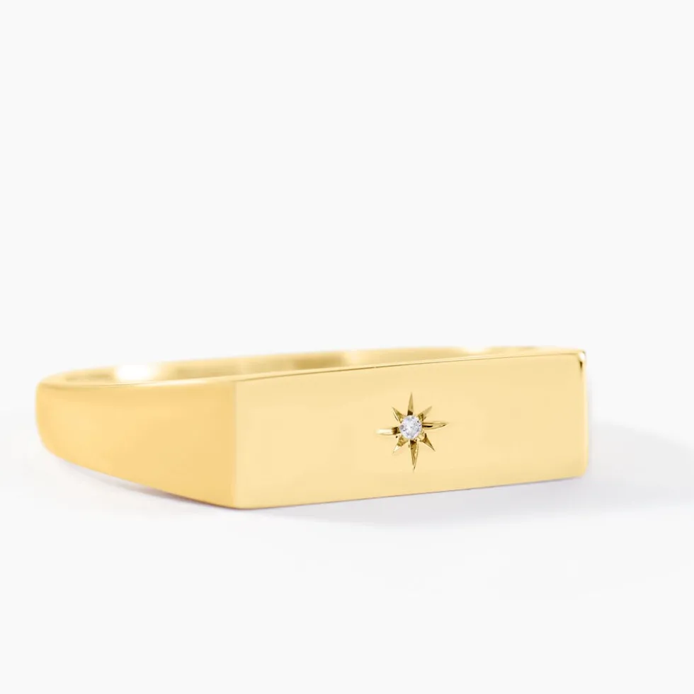 Chevalière Dulcibella Or Jaune Diamant