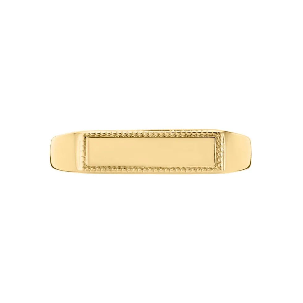 Chevalière Filat Plaqué Or Jaune