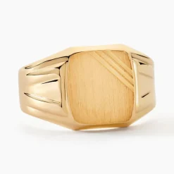 Chevalière Goliath Carree Diamantee Or Jaune