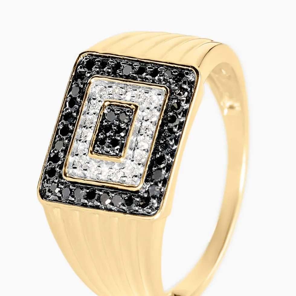 Chevalière Luukas Or Jaune Diamant