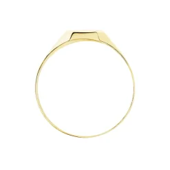 Chevalière Malcolm Carree Or Jaune Oxyde De Zirconium