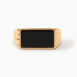 Chevalière Plaqué Hadrien Onyx