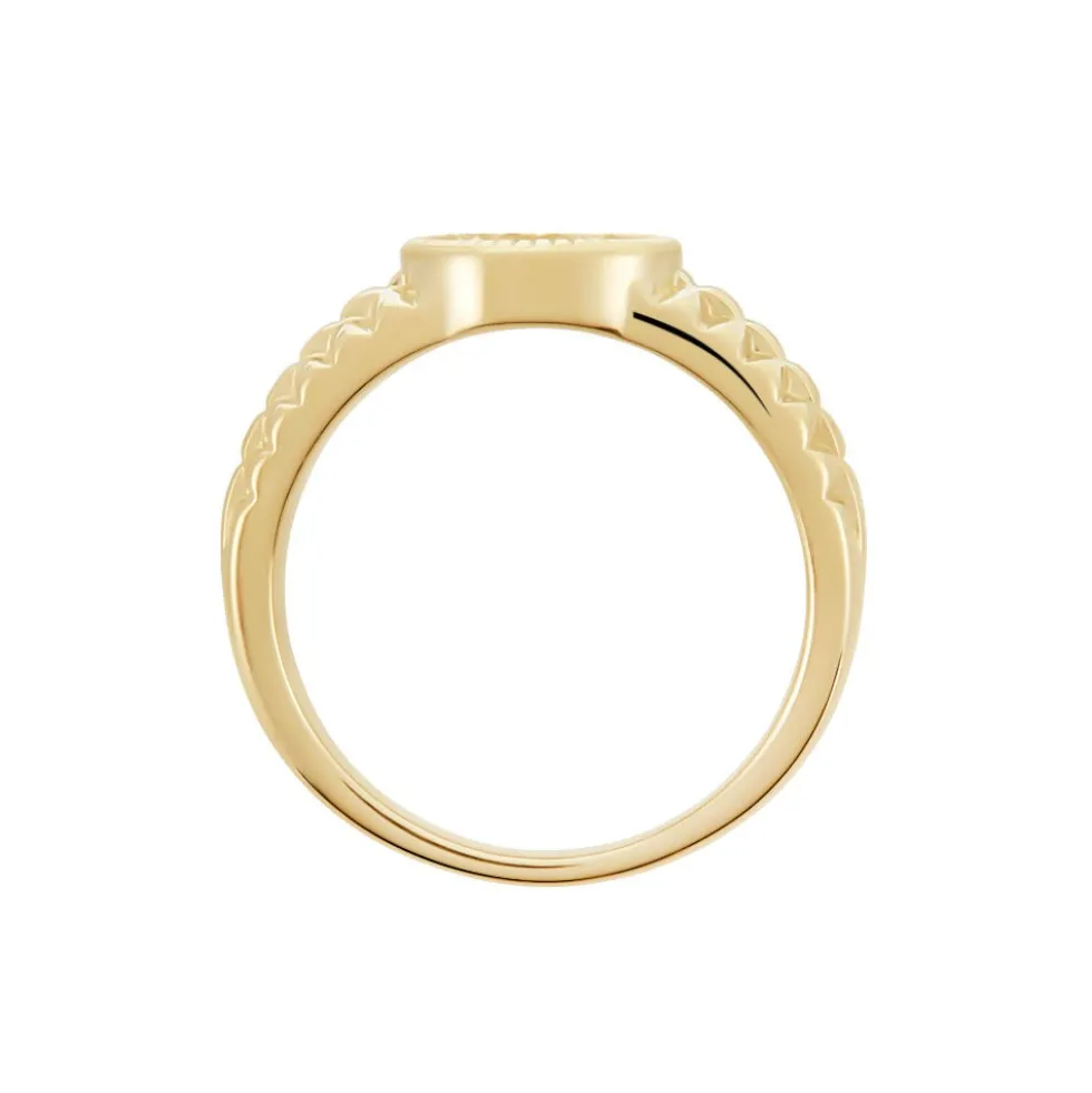 Chevalière Plaqué Or Jaune Haakon Onyx
