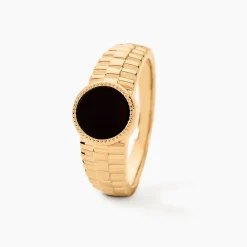 Chevalière Plaqué Or Jaune Haakon Onyx