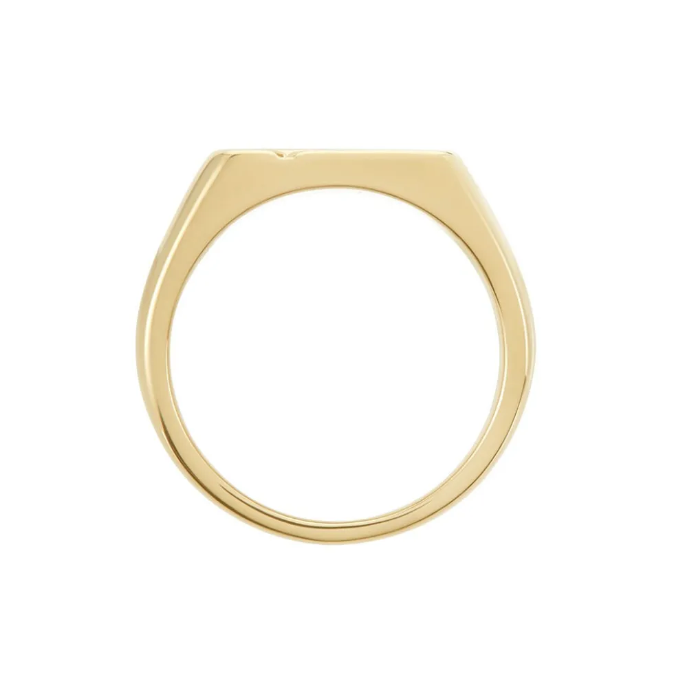 Chevalière Plaqué Or Jaune Gyorgy Oxyde De Zirconium