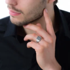 Chevalière Sumeyra Argent Blanc