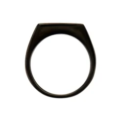 Chevalière Acier Noir Luciano