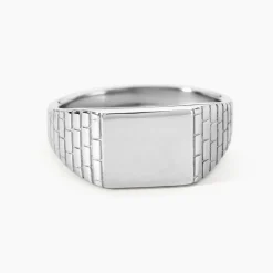 Chevalière Argent Blanc Corentyn