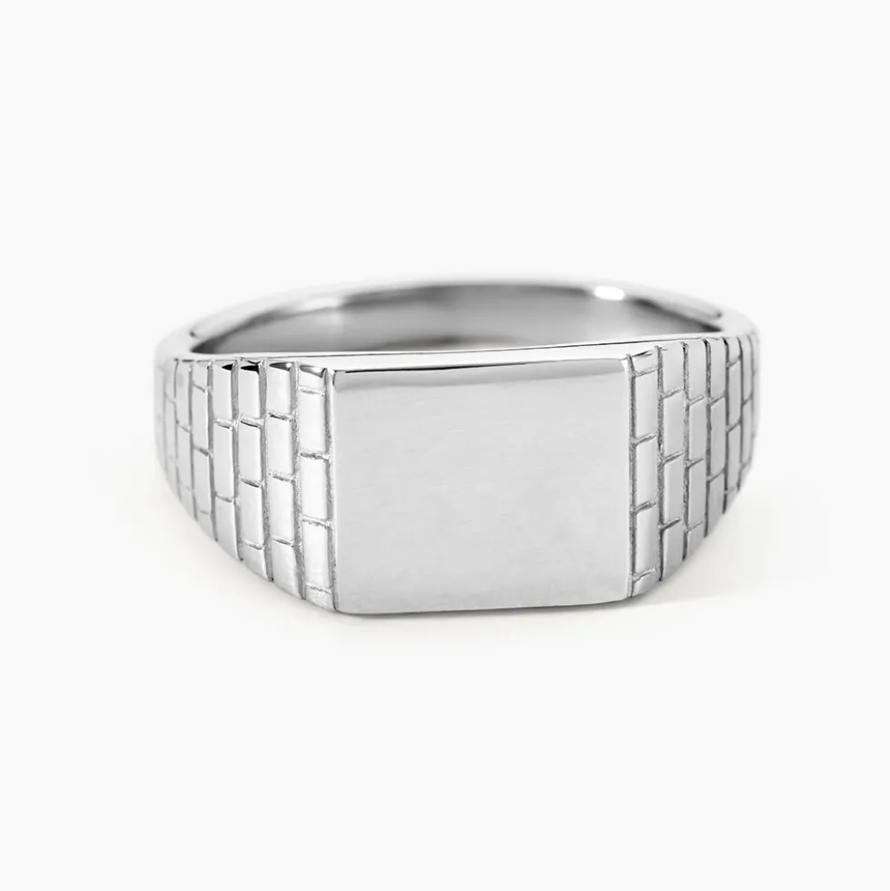 Chevalière Argent Blanc Corentyn