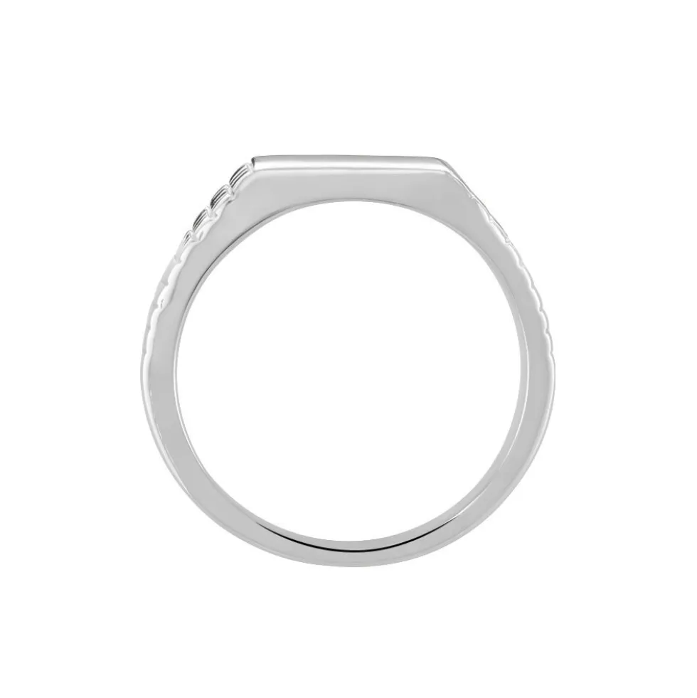 Chevalière Argent Blanc Corentyn