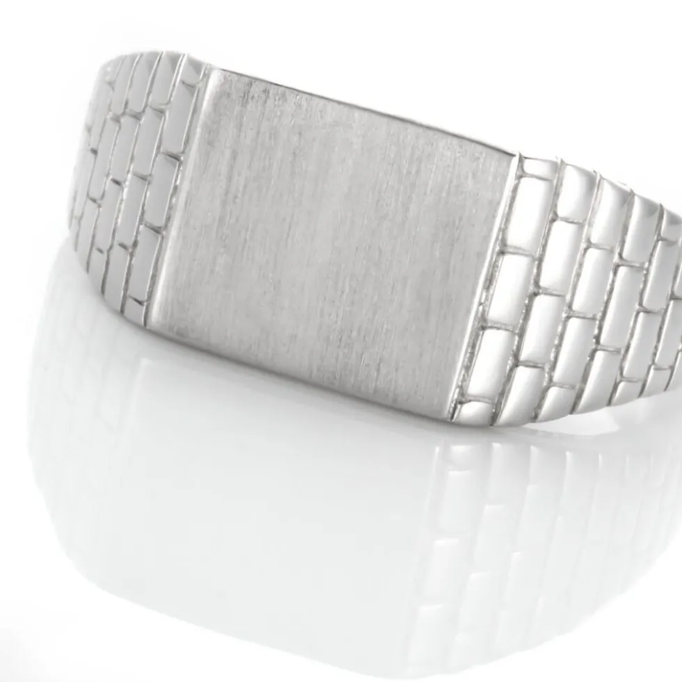 Chevalière Argent Blanc Corentyn